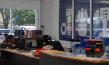 Welshpool office front counter