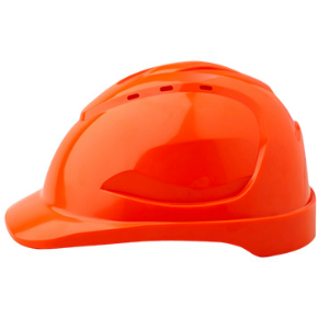Unvented Hard Hat Ergonomically designed 6 point harness Long Peak for added protection with rain deflection