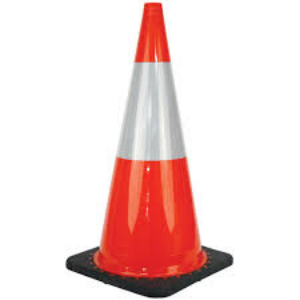 Traffic cone barrier reflective