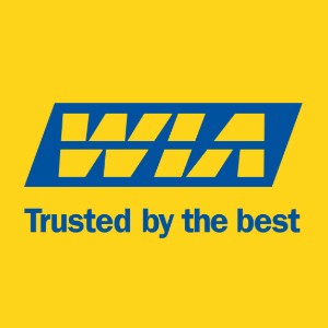 WIA Logo blue on yellow background